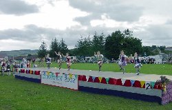 Highland Dancing at Dufftown Highland Games, Dufftown, Moray, Scotland, UK.